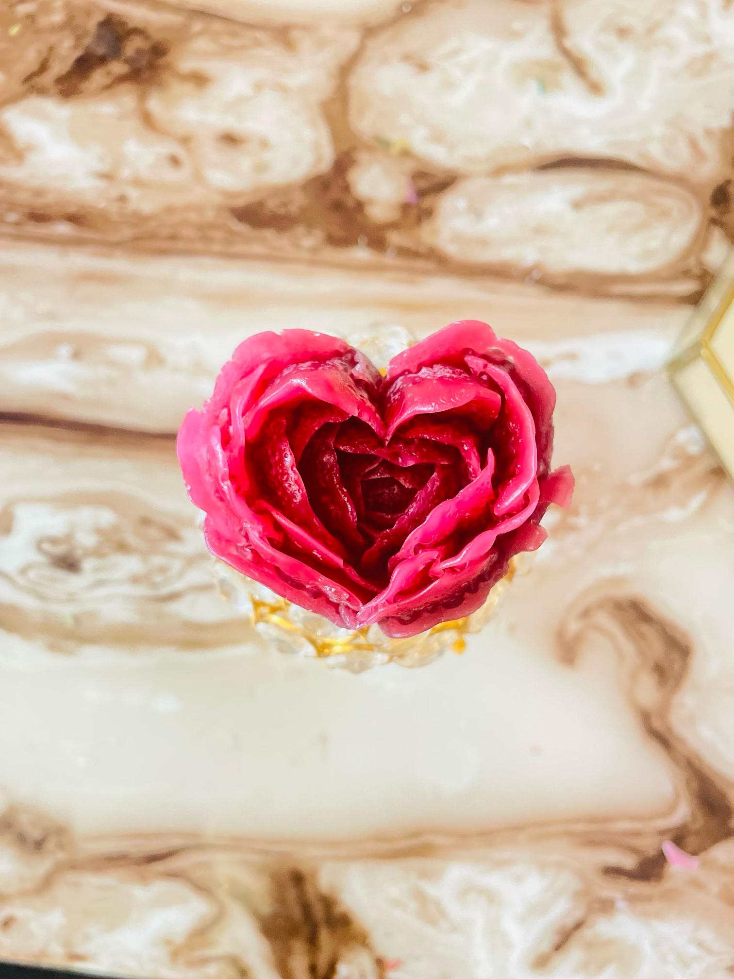 Heart Rose Floating Candle